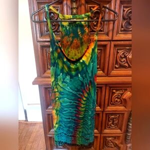 tie-die mini dress, size S